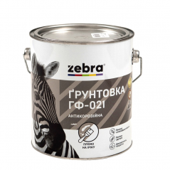 Грунт для металу Zebra ГФ-021 червоно-коричневий (0,9 кг)