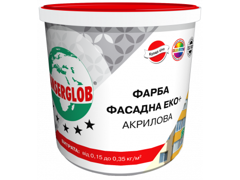 Фарба фасадна Anserglob ЕКО+ акрилова (14 кг)