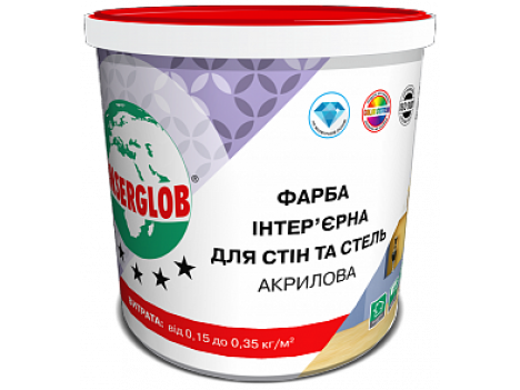 Фарба інтер'єрна для стін та стель акрилова Anserglob (14 кг)