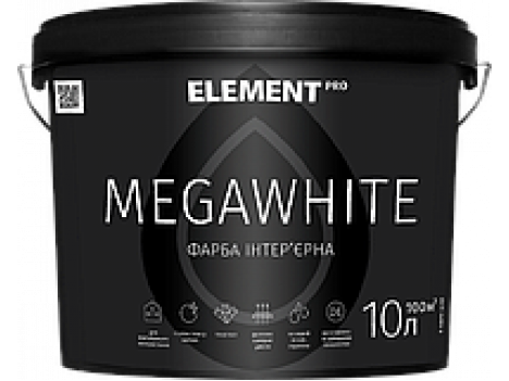 Краска интерьерная в/д Element PRO Megawhite белая (10 л)