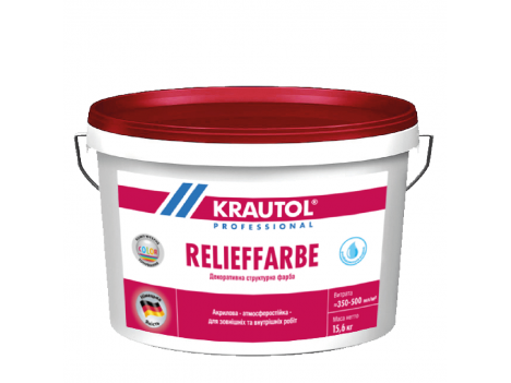 Краска акриловая структурная Krautol Relieffarbe (15,6 кг)