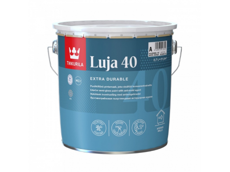 Краска для влажных помещений Tikurilla Luja 40 (9 л) База A