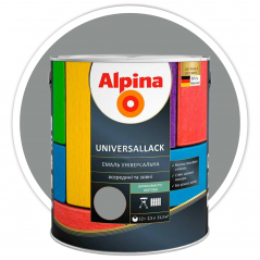 Эмаль Alpina Universallack серая матовая (2,5 л)