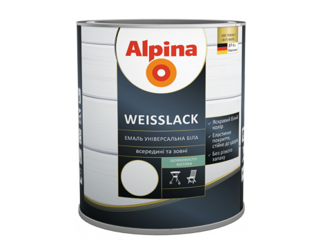 Эмаль Alpina Weisslack белая глянцевая (0,75 л)