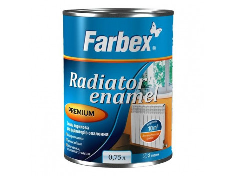 Емаль акрилова для радіаторів Farbex біла (0,75 л)