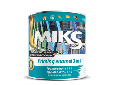 Грунт-эмаль 3 в 1 MIKS графитно-серая (0,8 кг)