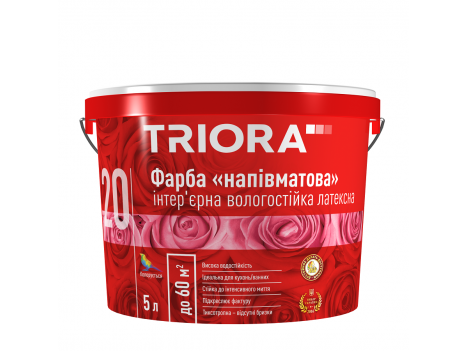 Фарба інтер'єрна напівматова Triora (10 л)