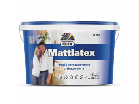 Краска интерьерная латексная Dufa Mattlatex D100 (14 кг) матовая