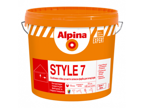 Фарба інтер'єрна латексна Alpina Expert Style 7 База 3 (9,4 л) матова