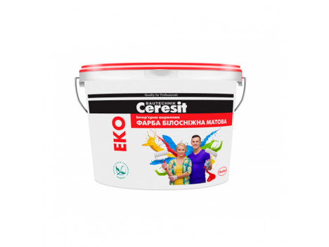 Водно-дисперсионная краска “Ceresit” интерьерная акриловая Eko (7 кг)