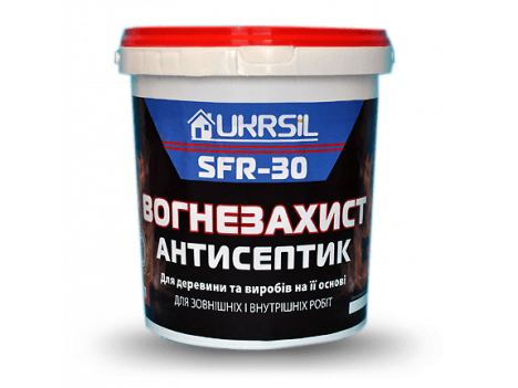 Огнезащита-антисептик для древесины UKRSIL SFR 10 л (14кг)