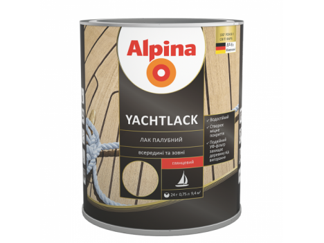 Лак яхтный Alpina Yachtlack шелковисто-матовый (0,75 л)