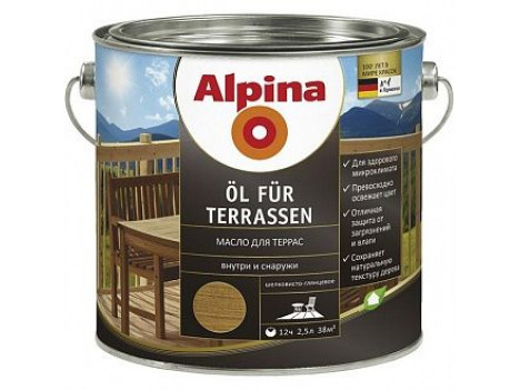 Масло террасное Alpina Oel Terrassen TR (2,5 л) прозрачное