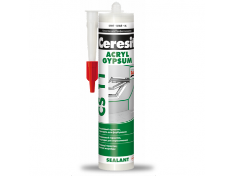 Герметик акриловий Ceresit CS 11 Acryl Gypsum (280 мл) білий