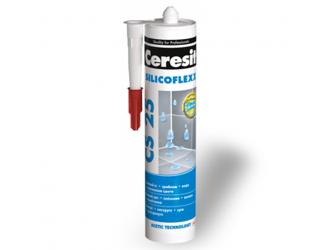 Герметик силиконовый Ceresit CS 25 Microprotect (280 мл) серый