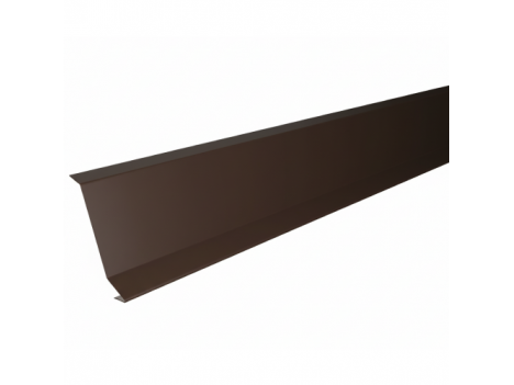 Планка примыкания под битумную черепицу 78 мм матовая RAL 8019 (2 м)