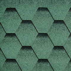 Бітумна черепиця Акваізол мозаїка зелений мікс (3 м²)