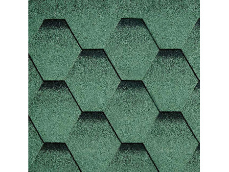 Битумная черепица Акваизол мозаика зеленый микс (3 м²)