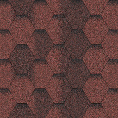 Бітумна черепиця Акваізол мозаїка червона ЕКО (3 м²)