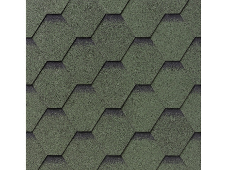 Битумная черепица IKO Superglass Hex (23) Amazon Green Ultra, м2