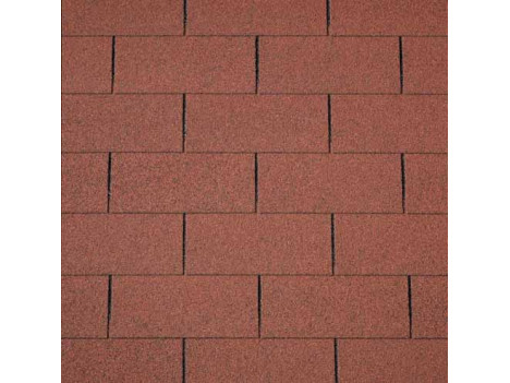 Бітумна черепиця Number One 3Tab (10) Tile Red, м2