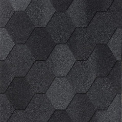 Бітумна черепиця Number One Hex (52) Dual Black, м2