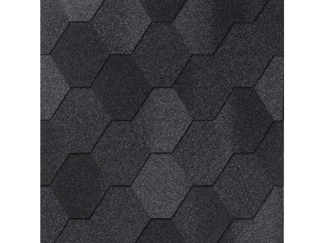 Бітумна черепиця Number One Hex (52) Dual Black, м2