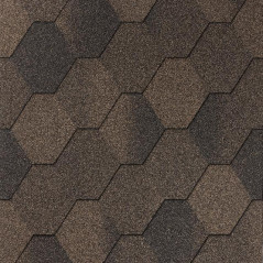 Бітумна черепиця Number One Hex (53) Autumn Brown, м2