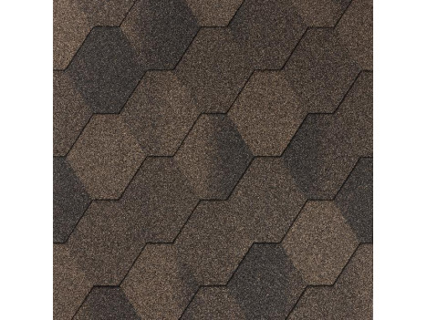 Бітумна черепиця Number One Hex (53) Autumn Brown, м2