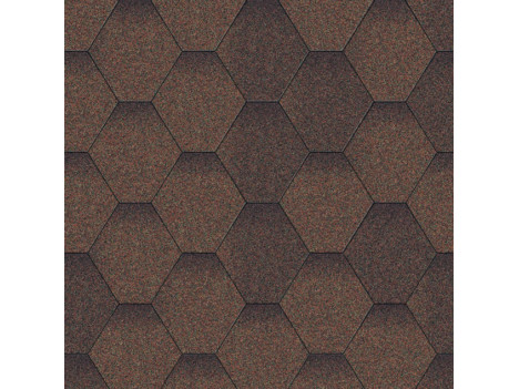 Бітумна черепиця Акваізол мозаїка коричнева мікс (3 м²)
