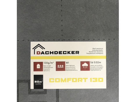 Мембрана супердифузійна Comfort 130 (1,6 х 50 м) Dachdecker