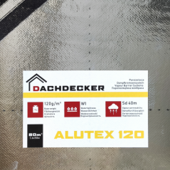 Пароізоляція алюмінізована Dachdecker Alutex 120 (1,6 х 50 м) 80 м²