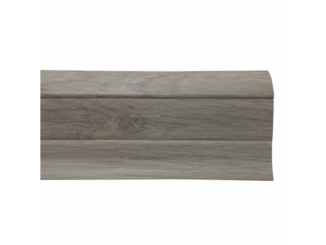 Плинтус ТИС с резинкой Дуб белый класический (2,5 м) №14