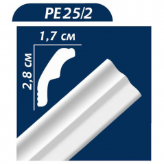 Плинтус потолочный Premium decor 2 м 28*17 (220 шт)PE25/2/