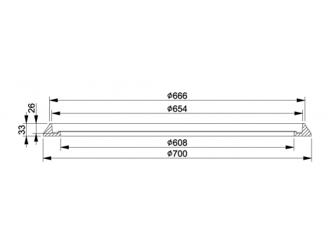 Люк канализационный круглый легкий + бетонный 700 мм (3366233/234-N) А15, ДСТУ EN 124