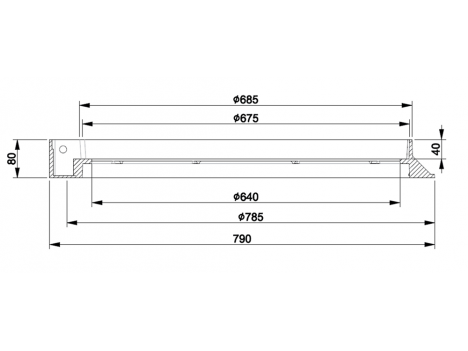 Люк канализационный чугунный 790 мм (3366237/238-N) B125, ДСТУ EN 124