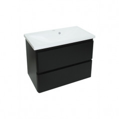 Тумба консольна Bianco з умивальником Bianco (80 см) чорна
