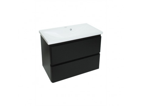 Тумба консольна Bianco з умивальником Bianco (80 см) чорна