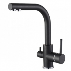 Смеситель для кухни Aquasanita Akvaduo 2663 черный (2663-601)