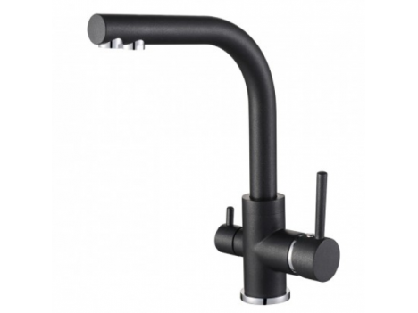 Смеситель для кухни Aquasanita Akvaduo 2663 черный (2663-601)