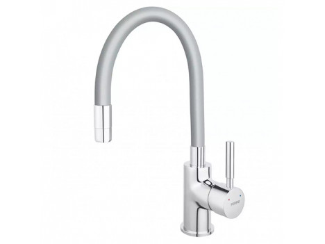 Смеситель для кухни Ferro Zumba BZA4S серебрянный