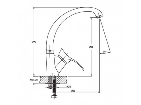 Смеситель для кухни Haiba Eris 011 HB0102