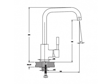 Змішувач для кухні Haiba Hans 011G