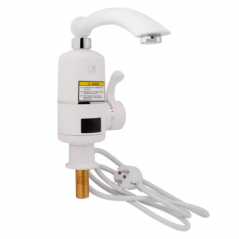 Проточный кран для кухни Lidz Warm 057, белый