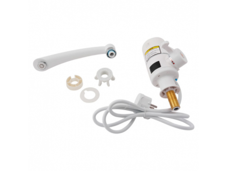 Проточный кран для кухни Lidz Warm 057, белый