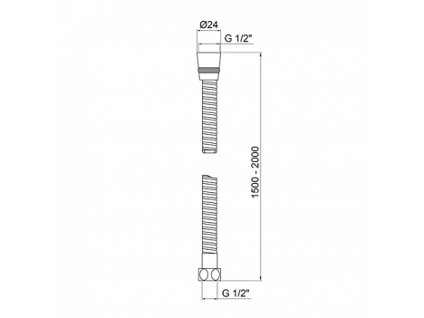 Шланг для душа Kroner KRM-C600 150-200 см (CV023628) хром