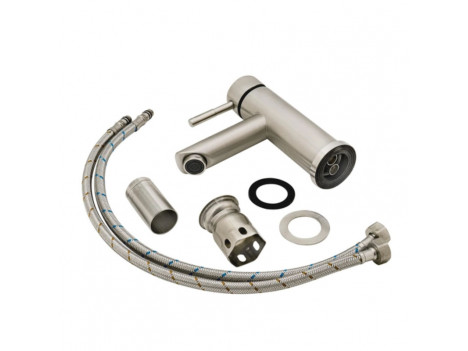 Смеситель для умывальника Lidz Aria 001F никель