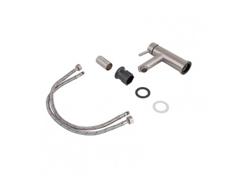 Смеситель для умывальника Lidz Aria 001F никель