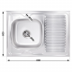 Мойка для кухни Brinex 6080-L 0,6 мм Satin (BRIN6080LSAT06)