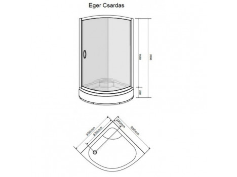 Душова кабіна Eger CSARDAS 599-512 тонована